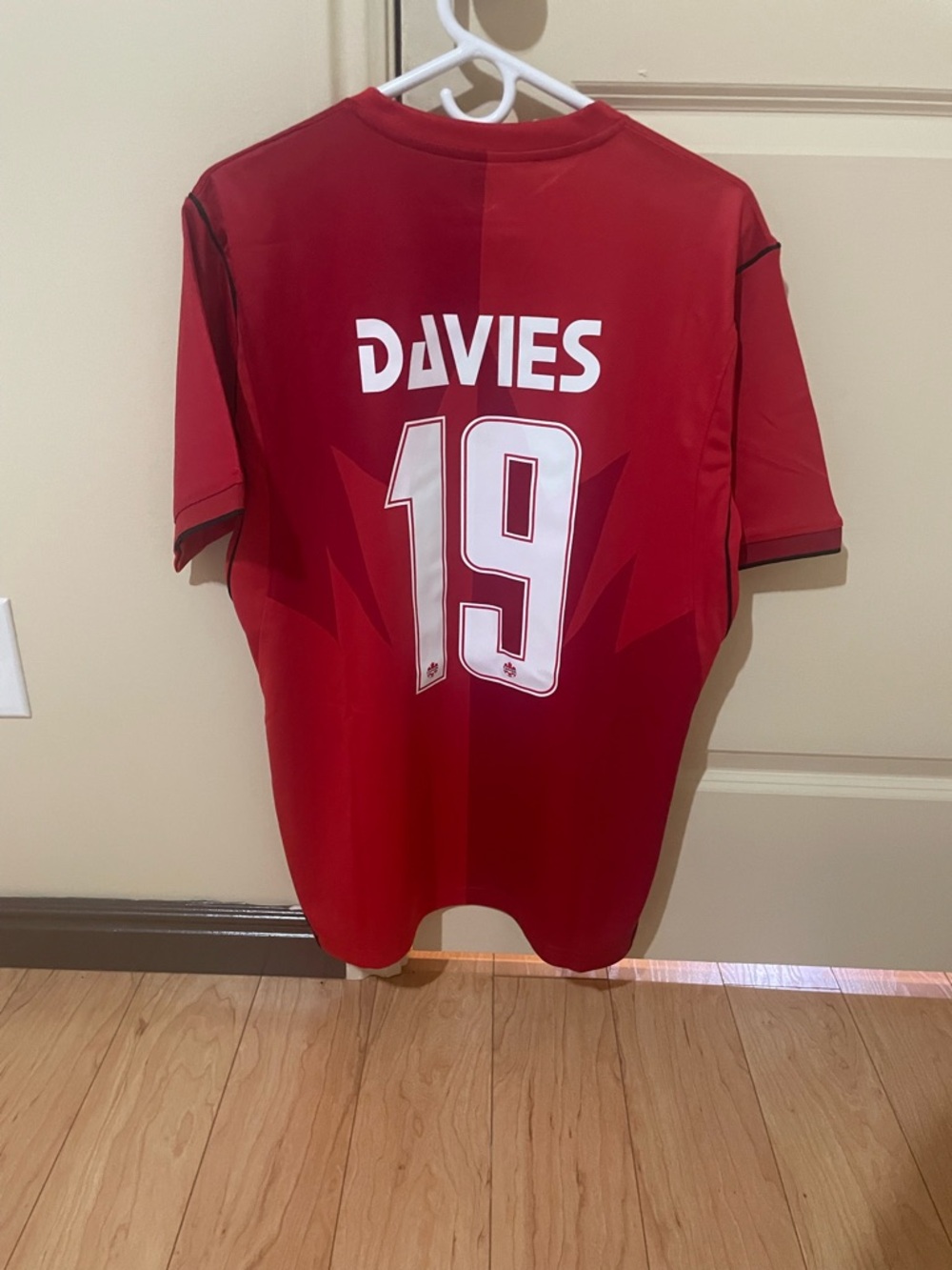 Canada Red Davies #19 Soccer Jersey